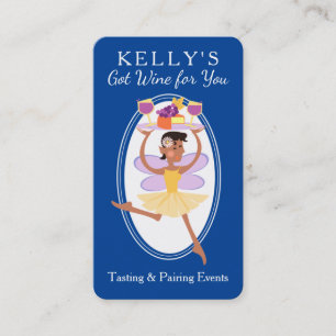 Afro-Amerikaanse wijn die keukengerei smaakt Visitekaartje