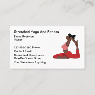 Afro-Amerikaanse Yoga Instructeur Visitekaartjes