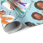 Afro-Amerikaanse zangers Cadeaupapier (Rol Hoek)