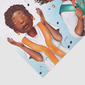 Afro-Amerikaanse zangers Schrift Tissuepapier (Detail)