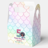 Afro-Amerikaanse zeemeermin 5e verjaardag Bedankdoosjes (Geopend)