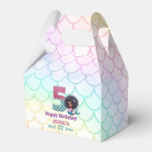 Afro-Amerikaanse zeemeermin 5e verjaardag Bedankdoosjes (Voorkant Zijde)