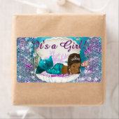 Afro-Amerikaanse Zeemeermin Waterfles Labels (Insitu)