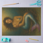 Afro-Amerikaanse zeemeermindecoupage Tissuepapier (Craft)