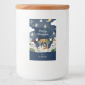 Afro-Amerikaanse zwarte Geboorte Kerstmis Voedselcontainer Etiket (Voorkant)