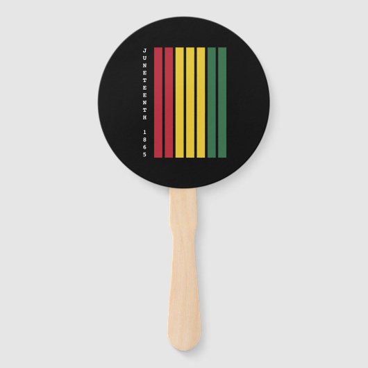 Afro-Amerikaanse zwarte geschiedenis 1865 Handwaaier (Achterkant)