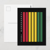 Afro-Amerikaanse zwarte geschiedenis Juneteenth 18 Briefkaart (Voorkant / Achterkant)