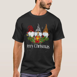 Afro-Amerikaanse zwarte Gnome Ugly Christmas Match T-shirt