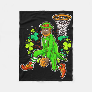 Afro-Amerikaanse zwarte Leprechaun Bysketbyll St P Fleece Deken