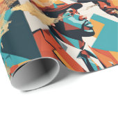 Afro-Amerikaanse zwarte Mannen Cadeaupapier (Rol Hoek)