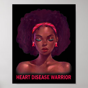 Afro-Amerikaanse zwarte vrouw hartziekte WA Poster