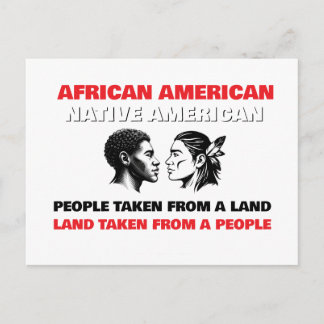 Afro-Amerikanen en Native Americans Briefkaart