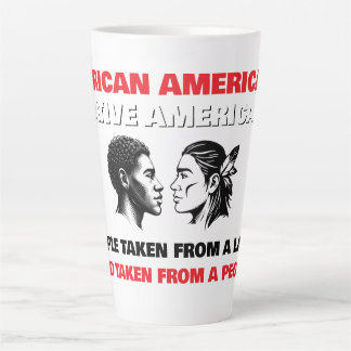 Afro-Amerikanen en Native Americans Latte Mok