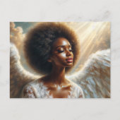 Afro Angel - Ethereal Black Woman Briefkaart (Voorkant)