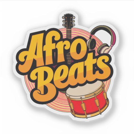 Afro Beats Sticker (Voorkant)