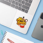 Afro Beats Sticker (Laptop met iPhone)