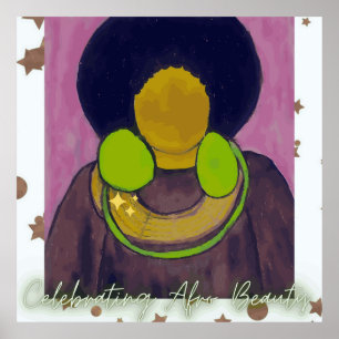 Afro Beauty vieren Poster