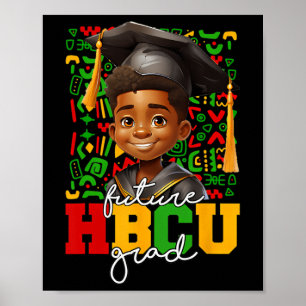 Afro Black Boy College Afstuderen Toekomstige HBCU Poster