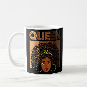 Afro Black Melanin Queen Girl Apparel American AFR Koffiemok