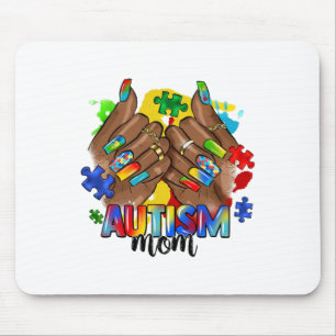 Afro Black Nail Autisme Mom Autisme Bewustzijnsdag Muismat