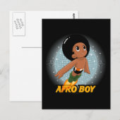 Afro Boy Briefkaart (Voorkant / Achterkant)