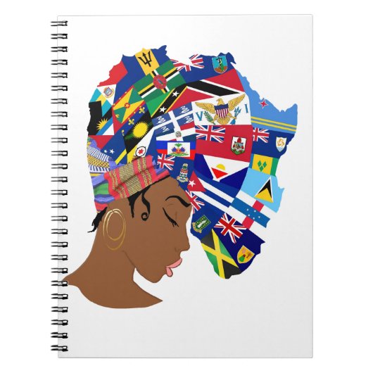 Afro Caribbean Queen Notitieboek (Voorkant)