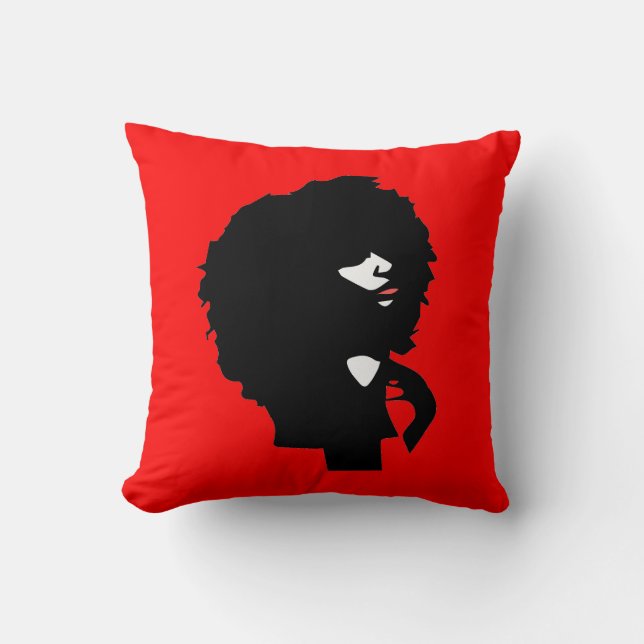 Afro-chemische illustratie van natuurlijk haar kussen (Voorkant)