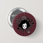 Afro Chick Ronde Button 5,7 Cm (Voorkant /achterkant)