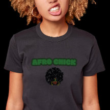 Afro Chick - Zwart Bella + Canvas Vrouwen Slim Fit