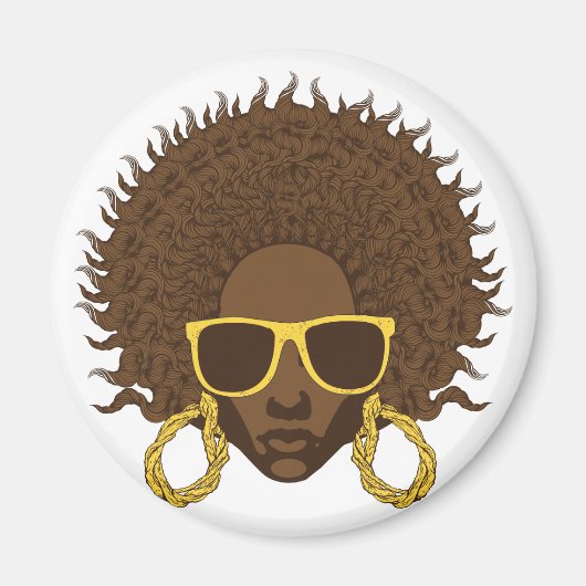 Afro Cool Magneet (Voorkant)