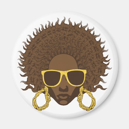 Afro Cool Magneet (Voorkant)