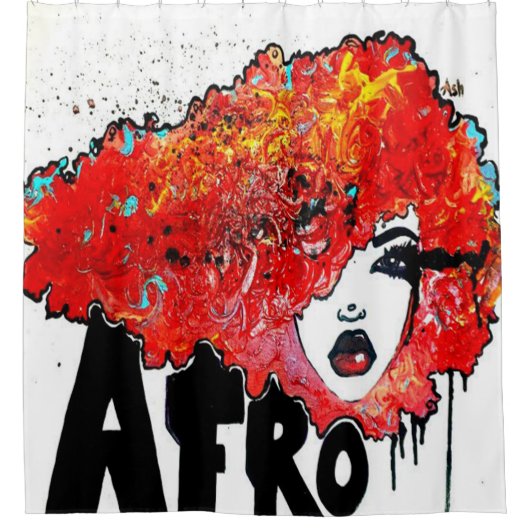 Afro Crush Douchegordijn (Voorkant)