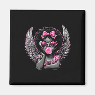 Afro Cupid With Sungles Blowing Bubble Gum Valenti Magneet