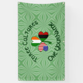 Afro-diaspora Iers Amerikaans Shamrock Persoonlijk Spandoek (Verticaal)