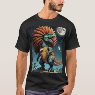 Afro Dino Cosmic Warrior Suit T-shirt