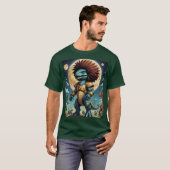 Afro-Dinosaurus Warrior Moonlight Shirt (Voorkant volledig)