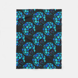 Afro Diva Blauw Fleece Deken