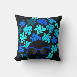 Afro Diva Blauw Kussen