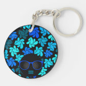 Afro Diva Blauw Sleutelhanger (Achterkant)