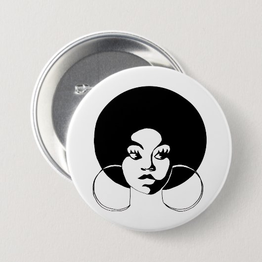 Afro Diva Button (Voorkant /achterkant)