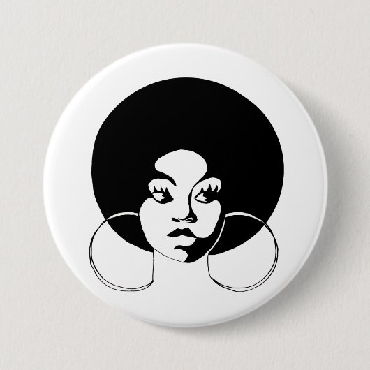 Afro Diva Button (Voorkant)