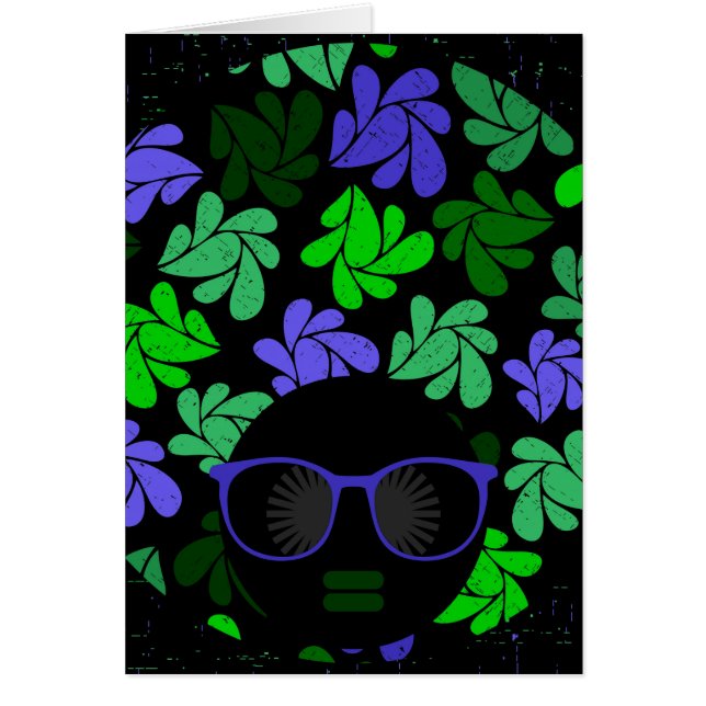 Afro Diva Green & Blue (Voorkant)