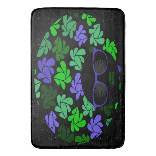 Afro Diva Green & Blue Badmat (Voorkant Verticaal)