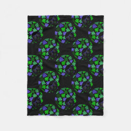 Afro Diva Green & Blue Fleece Deken