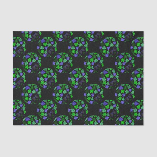 Afro Diva Green & Blue Tissuepapier (Voorkant)