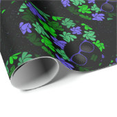 Afro Diva Groen & Blauw Cadeaupapier (Rol Hoek)