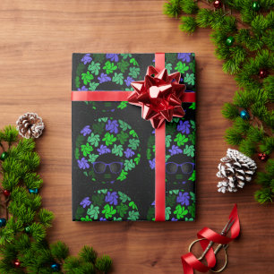Afro Diva Groen & Blauw Cadeaupapier