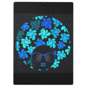 Afro Diva Groen & Blauw Klembord (Achterkant)