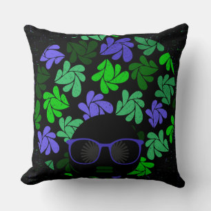 Afro Diva Groen & Blauwe Kussen