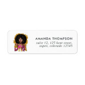 Afro Diva Kapsalon Etiket (Voorkant)